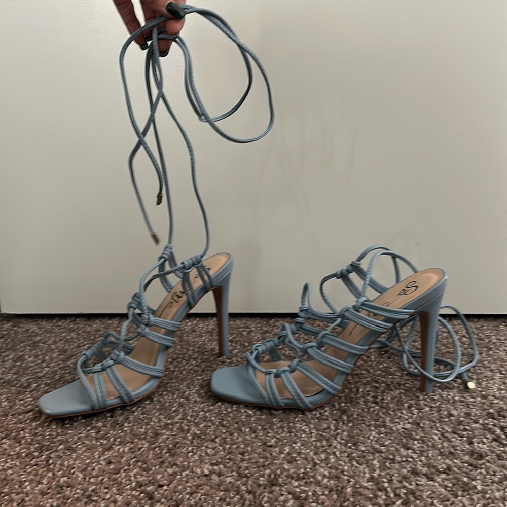 Baby blue heels